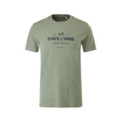 s.Oliver Red Label T-shirt en jersey à imprimé sur le devant - vert (78D0)