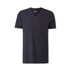 s.Oliver Red Label T-Shirt mit V-Ausschnitt  - blau (5978)