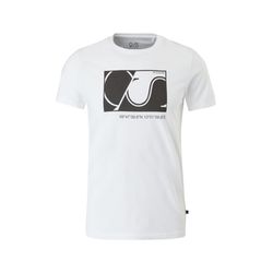 Q/S designed by T-shirt à imprimé sur le devant - blanc (01D0)
