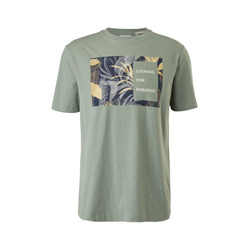 s.Oliver Red Label T-shirt with front print - green (7814)