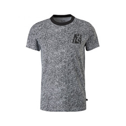 Q/S designed by T-shirt à encolure ronde accentuée - gris (01A0)
