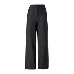 s.Oliver Red Label Regular fit: Linen trousers with belt - blue (59W9)