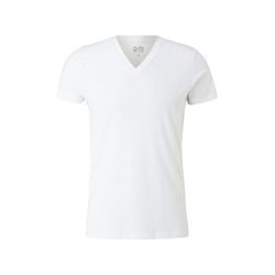 Q/S designed by T-shirt en jersey avec encolure en V - blanc (0100)