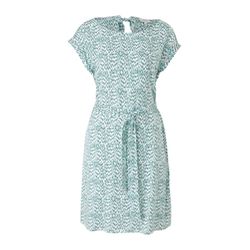 s.Oliver Red Label Midi dress with an all-over pattern - white/green/blue (02A7)