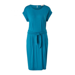 s.Oliver Red Label Dress with a tie-around belt - blue (6848)
