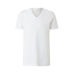 s.Oliver Red Label T-shirt with a V-neckline - white (0100)