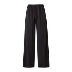 s.Oliver Black Label Regular fit: wide-leg trousers in stretch viscose - black (9999)