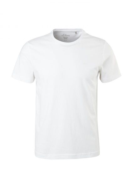 s.Oliver Red Label Regular fit: Basic T-Shirt - weiß (0100)