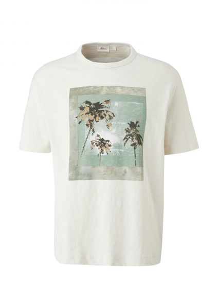 s.Oliver Red Label T-shirt with a motif print - beige (03D0)