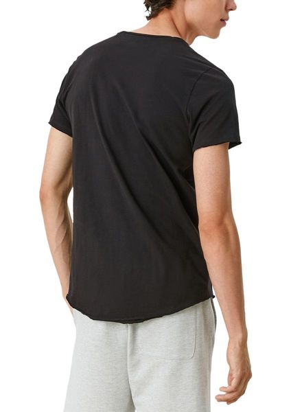 Q/S designed by Slim fit : T-shirt en laine flammée - noir (9999)