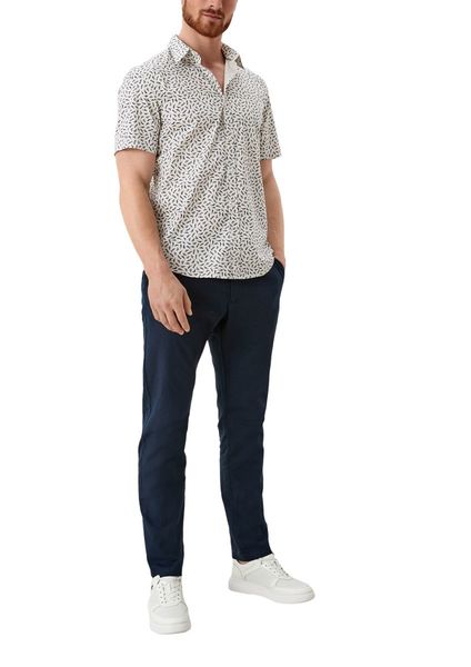 s.Oliver Red Label Fashionable short sleeve shirt with an all-over print | - white (03A1)