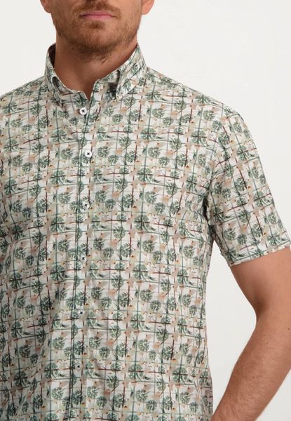 State of Art Button down shirt with print - green (3639)