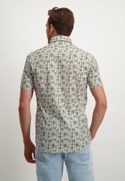 State of Art Button down shirt with print - green (3639)
