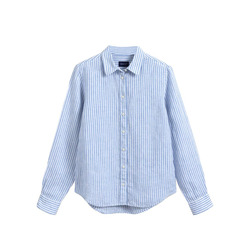 Gant Striped Linen Shirt - blue (469)