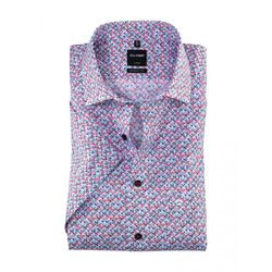 Olymp Modern Fit : business shirt - red/blue (35)