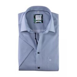 Olymp Comfort fit short sleeve business shirt - blue (11)