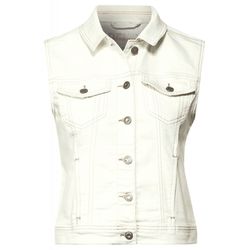 Street One Denim vest with chest pockets - white (14009)