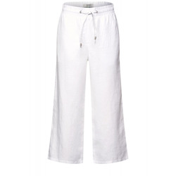 Cecil Loose fit: linen pants - white (10000)