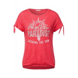 Cecil T-Shirt à motif - rouge (34102)