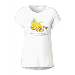 Cecil T-shirt avec imprimé partiel - blanc (30125)