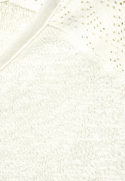 Cecil T-shirt avec col en V - blanc (13474)