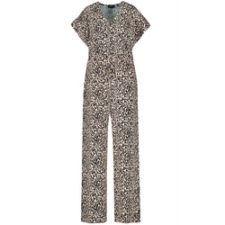 Taifun Jumpsuit made from soft jersey - black/beige (09352)