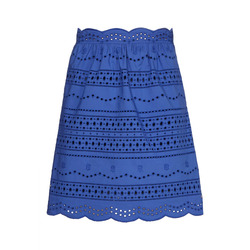 Tommy Hilfiger Broderie Anglaise Knee Length Skirt - blue (C6M)