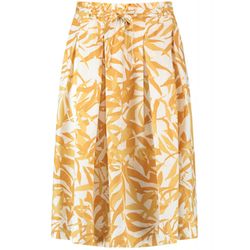 Gerry Weber Collection Linen skirt with floral pattern - white/yellow (09111)