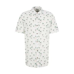 Tom Tailor Denim Relaxed fit shirt with palm tree pattern - white (29734)