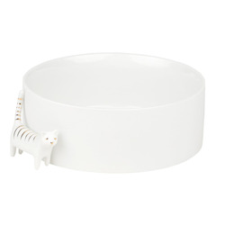 Räder Bol avec chat (D:14cmxH:3.5cm) - blanc (0)