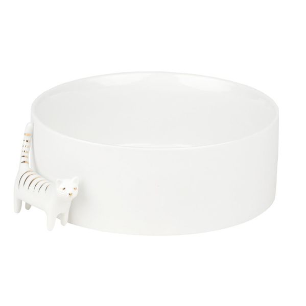 Räder Bowl with cat (D:14cmxH:3.5cm) - white (0)