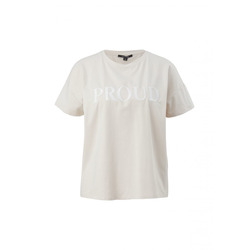 comma T-shirt with embroidered lettering - beige (80D3)