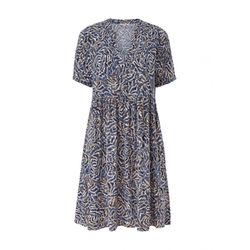 comma CI Dress with allover pattern  - blue (59B4)