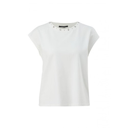 comma T-shirt with rivet details - white (0120)