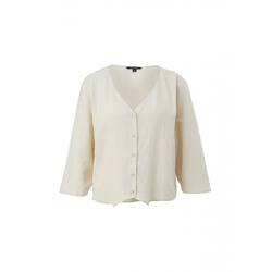 comma Lightweight seersucker blouse - beige (0810)