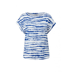 comma CI T-shirt with tie-dye stripes - blue (01A6)