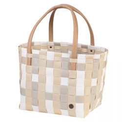 Handed by Recycled plastic shopper - Color Block - white/beige (MIX14)