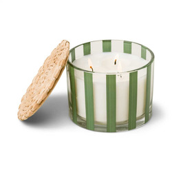 Paddywax Candle with lid (Ø11,5x8,50cm) - lime - green/beige (00)