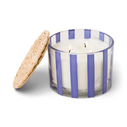 Paddywax Kerze mit Deckel (Ø11,5x8,50cm) - Rosmarin & Meersalz - blau/beige (00)