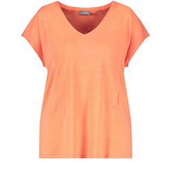 Samoon T-shirt en lin mélangé - orange (06450)