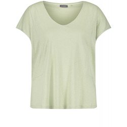 Samoon T-shirt en lin mélangé - vert (05430)