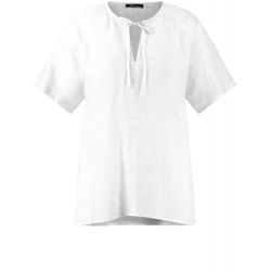Samoon Blouse en lin à manches courtes - blanc (09700)