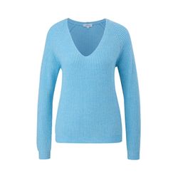 s.Oliver Red Label Pull en tricot avec col en V  - bleu (5194)