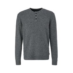 Q/S designed by Knit sweater with henley neckline  - gray (94W0)