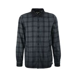 Q/S designed by Cotton shirt with check pattern - gray (98N0)