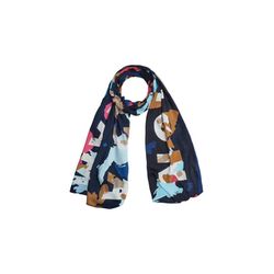 s.Oliver Red Label Scarf with allover pattern - blue (59D9)