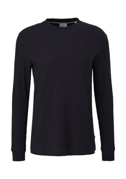 s.Oliver Red Label Long sleeve with waffle piqué structure  - blue (5930)