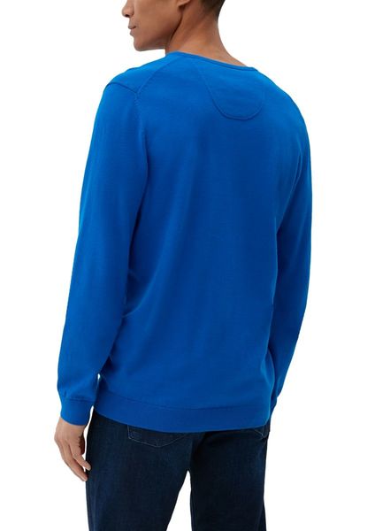 s.Oliver Red Label Fine knit sweater with embroidery  - blue (5621)