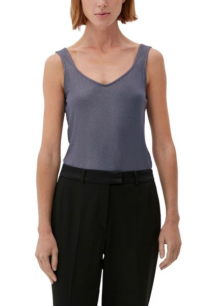 s.Oliver Black Label Top with glitter effect - blue (5800)