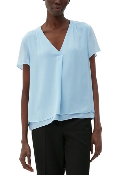 s.Oliver Black Label Blouse shirt in layering look - blue (5145)